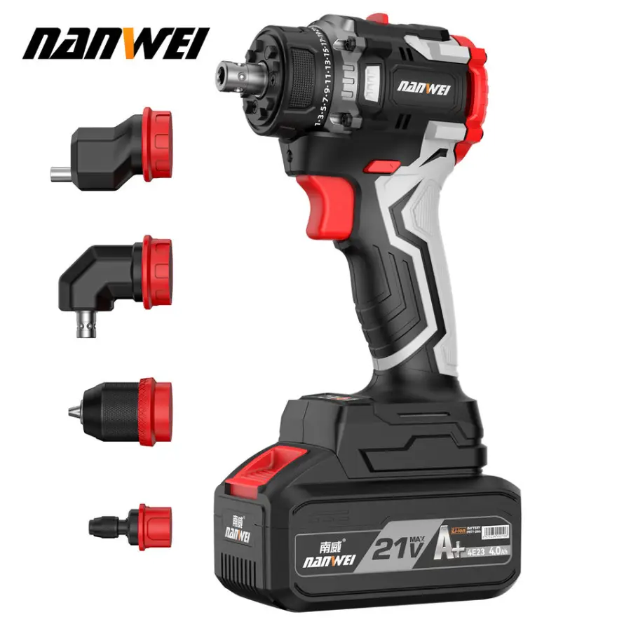 NANWEI Wholesale 20V Cordless Drill Set 4 in 1 Multi-functional OEM Support Electric Power Screw Driver — image 4