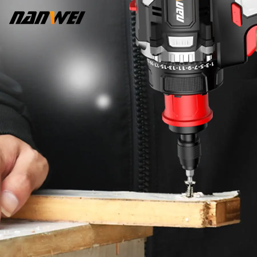 NANWEI Wholesale 20V Cordless Drill Set 4 in 1 Multi-functional OEM Support Electric Power Screw Driver — image 7
