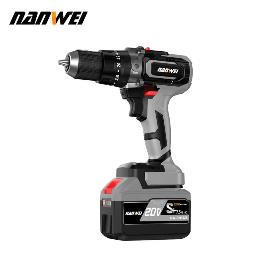 NANWEI 3A29 Cordless Rechargeable Brushless Electric Impact Drill 13MM 150N.m Battery Ice Breaking Screwdriver Tools — image 5