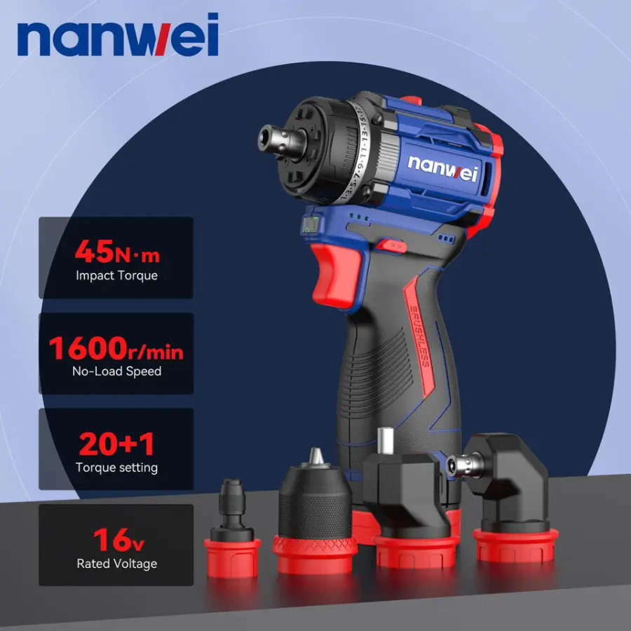NANWEI Electric Drill Set 4-in-1 Brushless Combo Kit Wholesale Factory Direct Power Drill Set — image 3