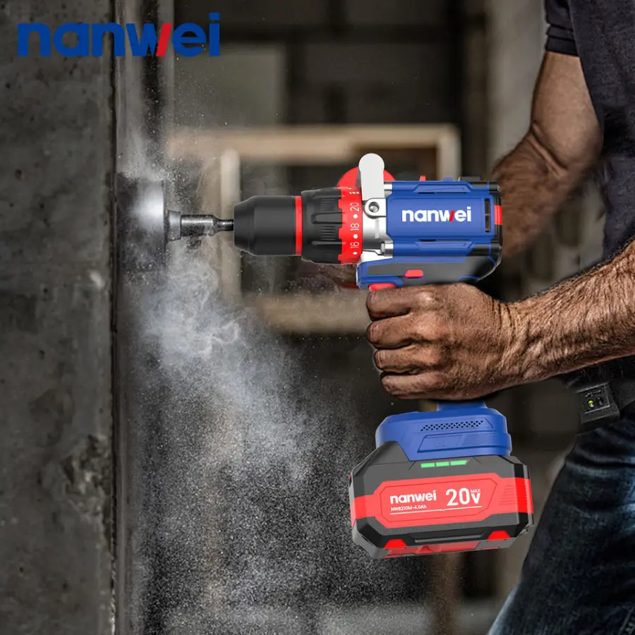 Nanwei 13MM Chuck Brushless Impact Drill Cordless Electric Screwdriver Lithium Batter Ice Breaker Digging for 21v Battery — image 4