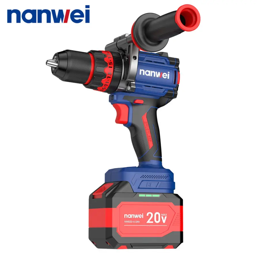 Power Tool Set High Torque 160Nm 13mm Chuck Cordless Brushless Impact Drill for Home Decoration — view 1