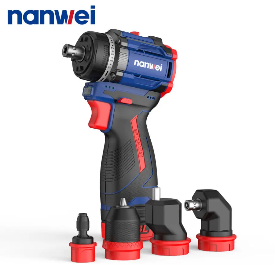 21V Cordless Drill with Lithium Battery and Multi Function Head for Wood Metal and Concrete Drilling — view 1