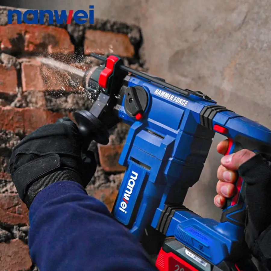 Nanwei Max LITHIUM-ION BRUSHLESS 26mm Concrete Breaker Drilling Capacity Cordless Rotary Hammer Kit with Battery and Charger — image 2