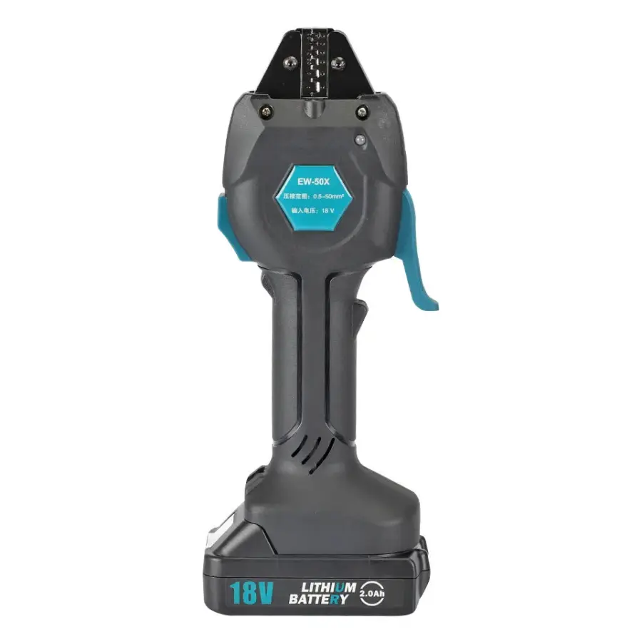 EW-50X Rechargeable Cordless Wire Crimper Battery Powered Cold Crimping Tool for Connectors — image 3