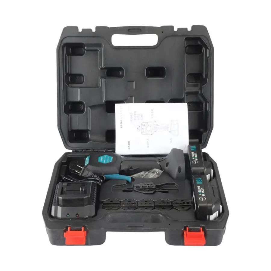 EW-50X Rechargeable Cordless Wire Crimper Battery Powered Cold Crimping Tool for Connectors — image 7
