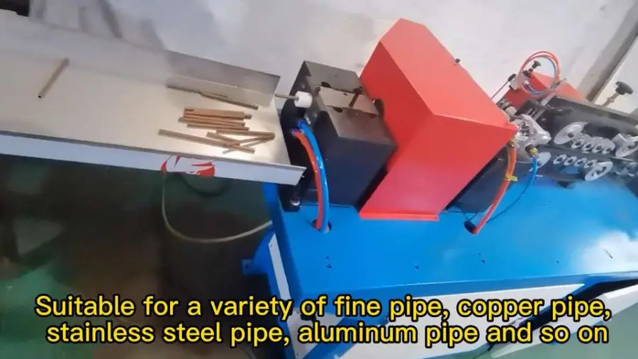 Thin Metal Stainless Steel Aluminum Brass Copper Pipe Straightening Cutting Machine — image 6