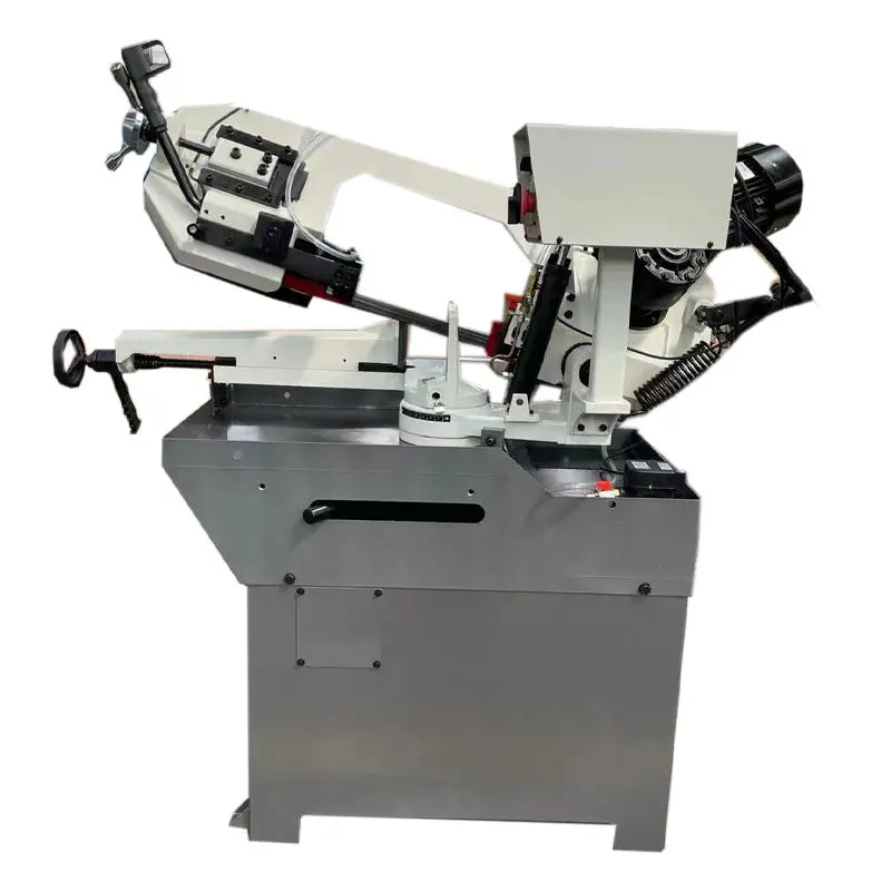 Small Mini China Electric Cutting Pipe Steel Manual Metal Cutting Band Saw Machine — view 1