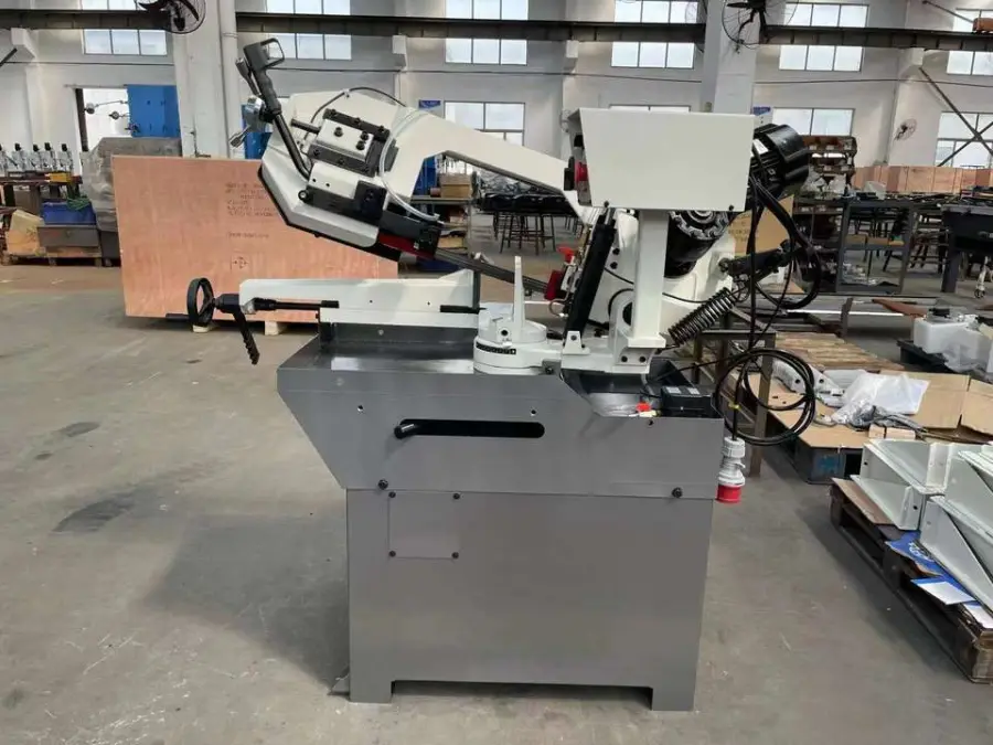Small Mini China Electric Cutting Pipe Steel Manual Metal Cutting Band Saw Machine — image 5