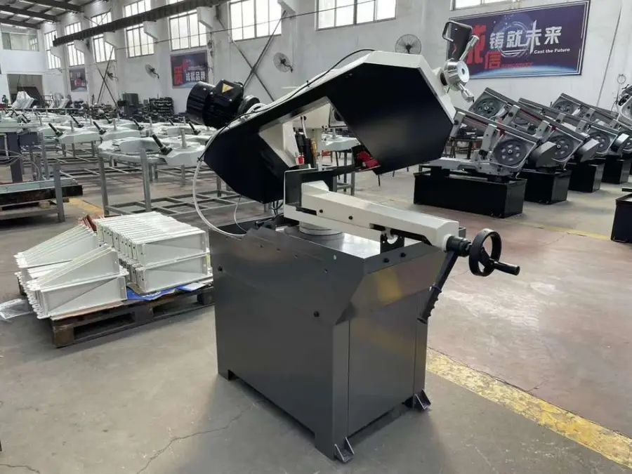 Small Mini China Electric Cutting Pipe Steel Manual Metal Cutting Band Saw Machine — image 6