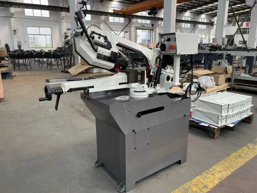 Small Mini China Electric Cutting Pipe Steel Manual Metal Cutting Band Saw Machine — image 7
