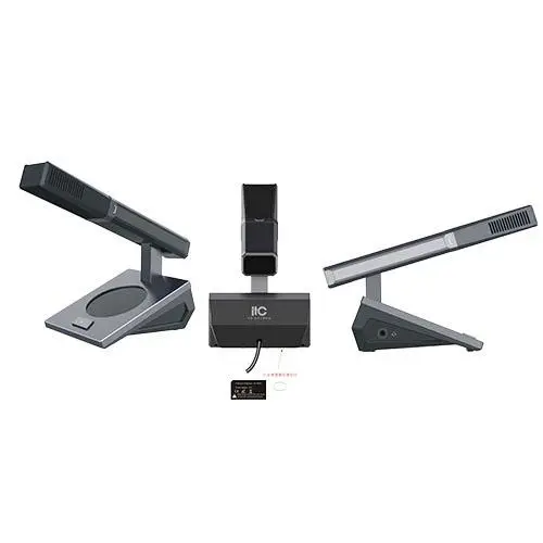 Good Sound Quality Wired Digital Audio Discussion Microphone Conference System with 4.1-inch Circular Full-color Touch S — view 1