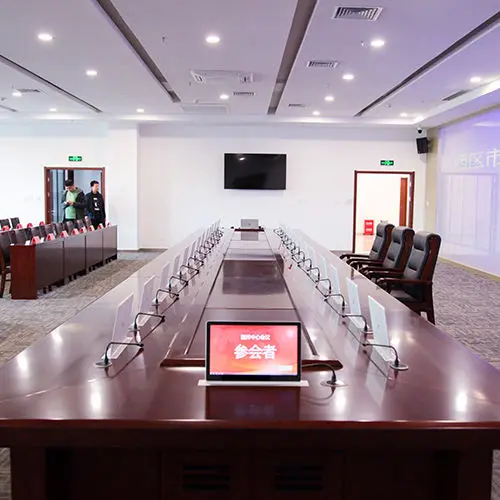 ITC Hidden Desk Retractable Motorized Super Light 15.6 17.3 21.5 Inch Pop up Monitor Computer Lift for Conference System — image 6