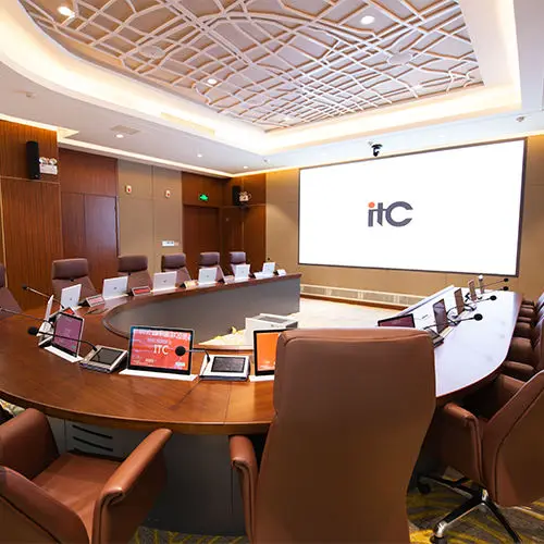 ITC Motorized Lift Mechanism Computer Monitor Meeting Room Table Lcd Conference System Pop up Motorized Desk Monitor Lift — image 4