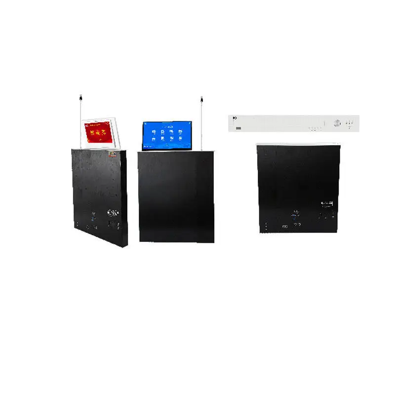 New Hidden Monitor Lift 15.6 Inch Motorized Electric Table LCD Monitor Lifts Paperless Conference System for Office — image 3
