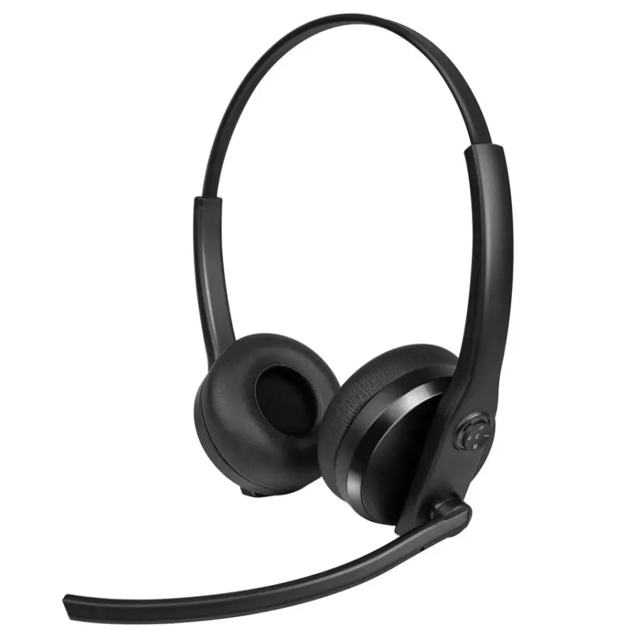 Wireless Over Ear Bluetooth Headset with Noise Cancelling Microphone for Office Remote Work — view 1