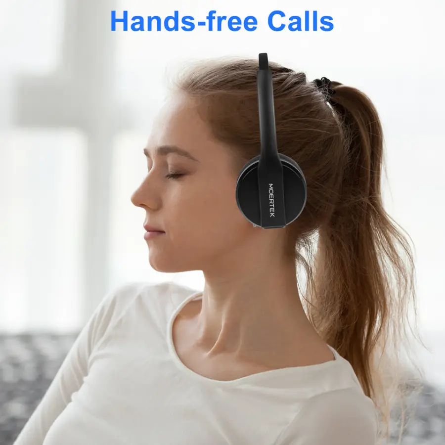 Wireless Bluetooth Headset ENC Noise Canceling Microphone 14H Playtime Over-Ear Headphones with Mute Button for PC Laptop Phone — image 6
