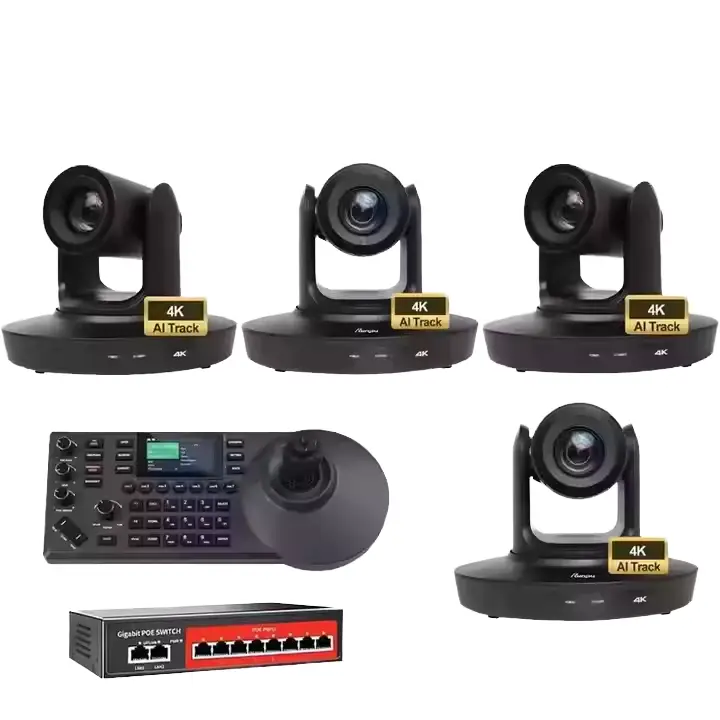 Free Shipping 4K 20X Optical Zoom AI Auto Tracking Conference Camera HD MI LAN USB3.0 POE Live Streaming Broadcast for V — view 1