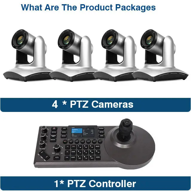 4K PTZ Conference Camera System Controller 8.5MP Auto Tracking Video Conferencing Bundle for Meeting Room, Church, Class — view 2