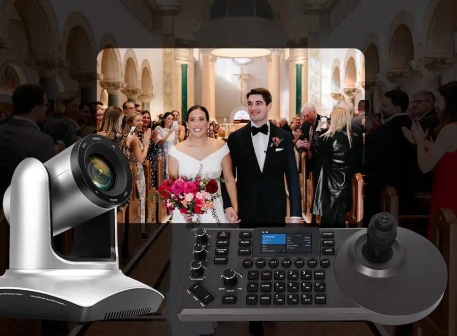 4K PTZ Conference Camera System Controller 8.5MP Auto Tracking Video Conferencing Bundle for Meeting Room, Church, Class — view 3