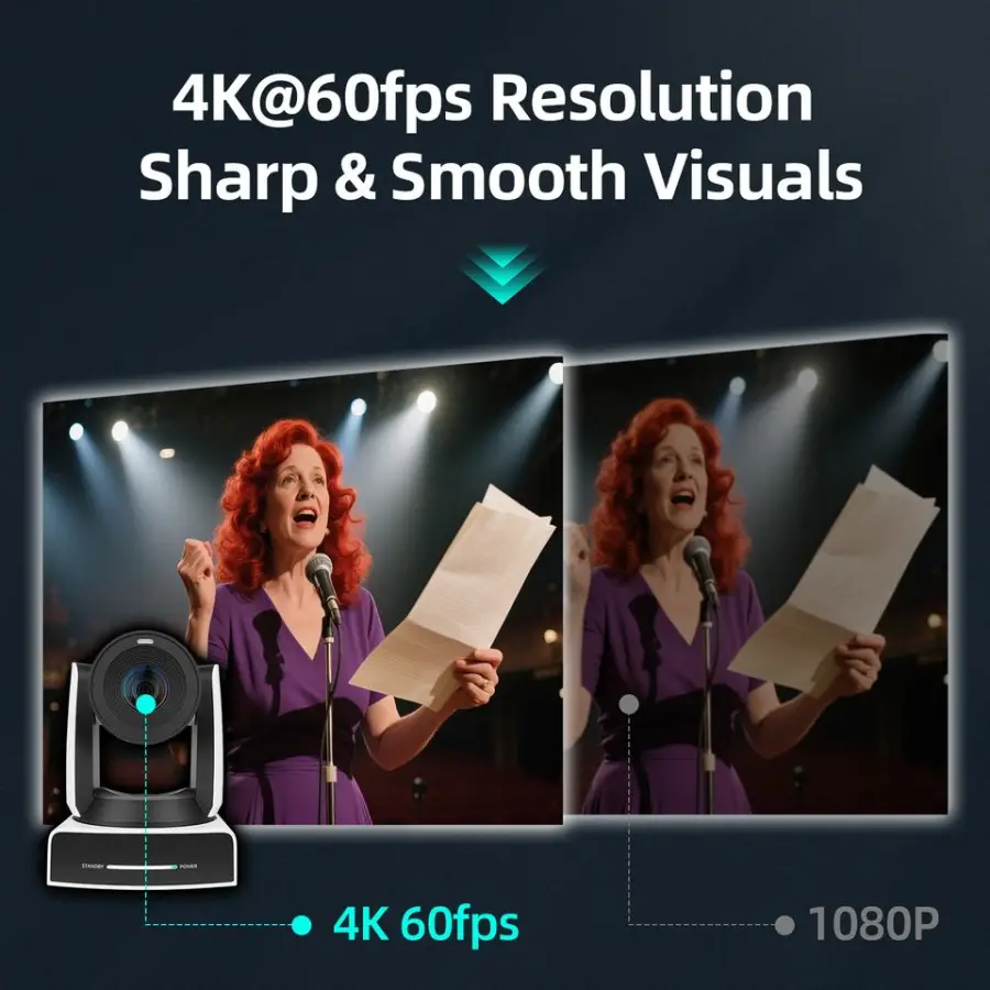 3x MC630 + MKB20 PTZ Camera Kit 4K60fps AI Tracking Broadcast System PoE HDMI/SDI/NDI/USB 30x Optical Zoom — image 5
