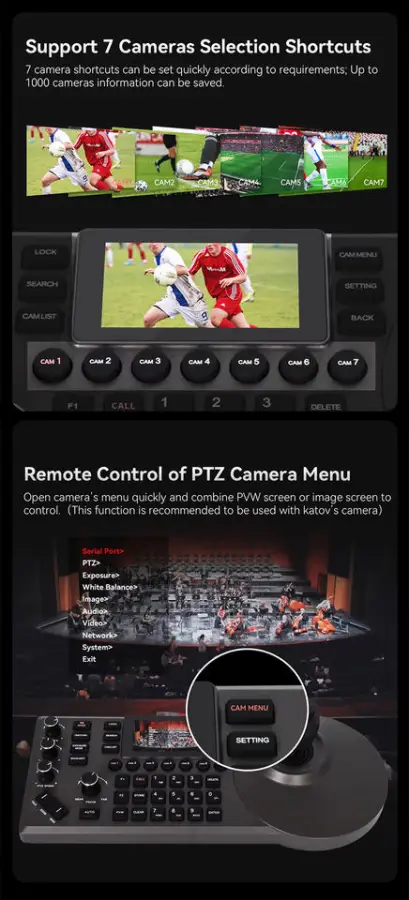 3x MC630 + MKB20 PTZ Camera Kit 4K60fps AI Tracking Broadcast System PoE HDMI/SDI/NDI/USB 30x Optical Zoom — image 6