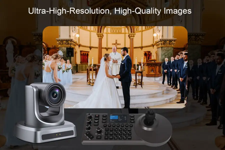 Moertek 4*MC500A (20X) SDI HD MI PTZ Camera Bundle with 1pc PTZ Camera PTZ Controller Joystick 1PC POE Switch — view 5