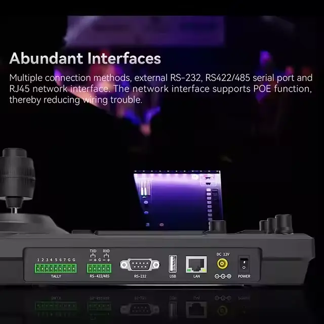 4K PTZ Conference Camera Group Broadcast Bundle 3 Pcs with 20X AI Tracking and POE Switch Video Conference System — image 6