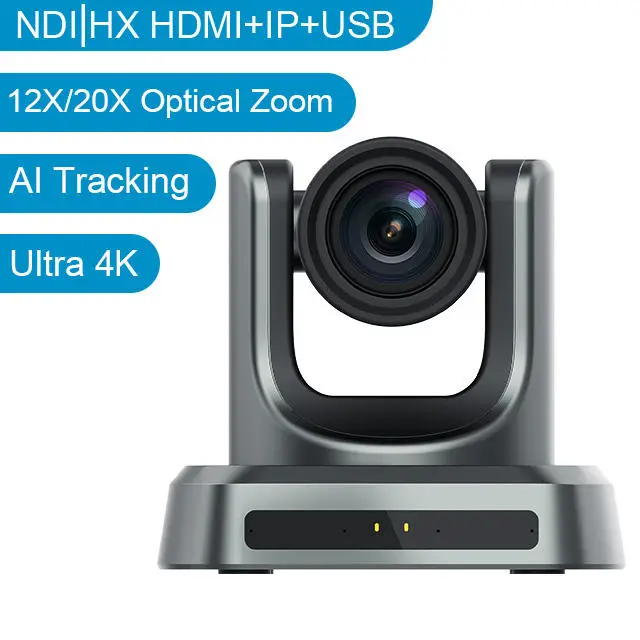 Broadcast 4K Ultra High-Quality Images12X/20X PTZ Cameras and 4D Joystick Controller for Conference Church Streaming POE NDI — image 4