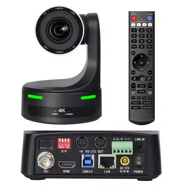 4K PTZ Camera Conference System 4K 20X Optical Zoom PTZ Camera + 4D Joystick Controller for Video Recording Broadcast Livestream — image 7