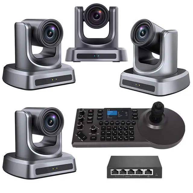 Ultra HD 4K 12X 20X Optical Zoom Live Streaming Broadcast Cameras Controller Bundle for Church Wedding Education Confere — view 1