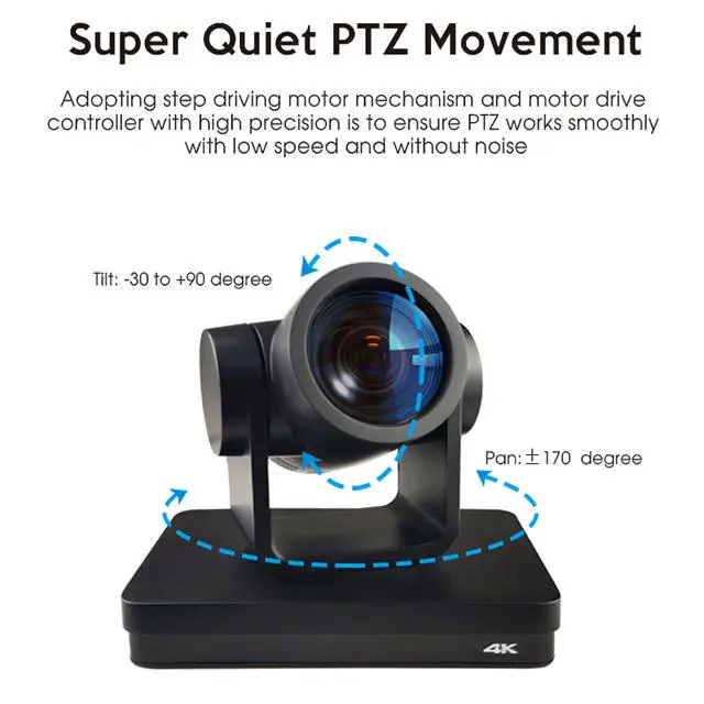 IP POE 4K PTZ Camera Controller Set Bundle AI Track Camera Live Streaming Video Switcher Ndi Broadcast Camera for Church Event — image 5