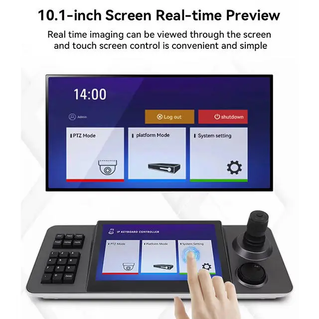 IP POE 4K PTZ Camera Controller Set Bundle AI Track Camera Live Streaming Video Switcher Ndi Broadcast Camera for Church Event — image 6