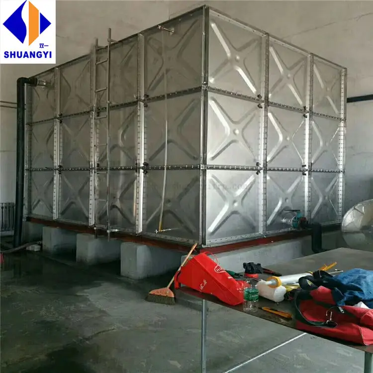Shuangyi 5000L 40000L 100000L 250CBM 500m3 HDG Galvanized Steel Round/Square Water Storage Tank CE ISO Certified Industrial — image 3