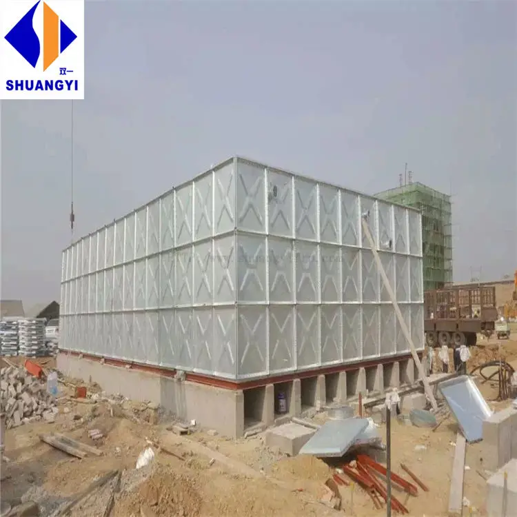 Shuangyi 5000L 40000L 100000L 250CBM 500m3 HDG Galvanized Steel Round/Square Water Storage Tank CE ISO Certified Industrial — image 4