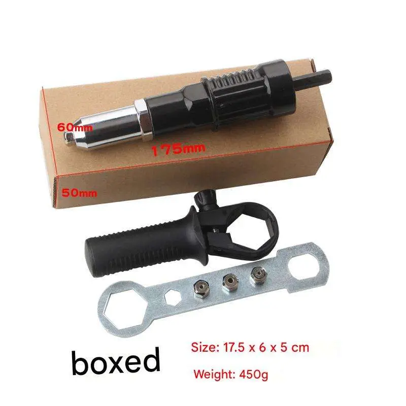 New Electric Rivet and Nut Gun Riveting Tool Cordless Riveting Drill Adapter Electric Rivet Gun Accessories — image 6