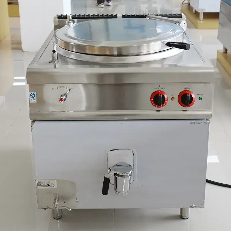 80L High Configuration Pressure Cooker Industrial Electric Jacketed Cooking Kettle Kitchen Equipment for Restaurant — image 3