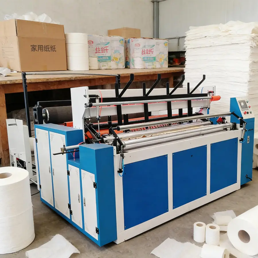 1800-Type Toilet Paper Production Line Semi-Automatic Paper Products Processing Machine Small Roll Paper Making Machine — view 1