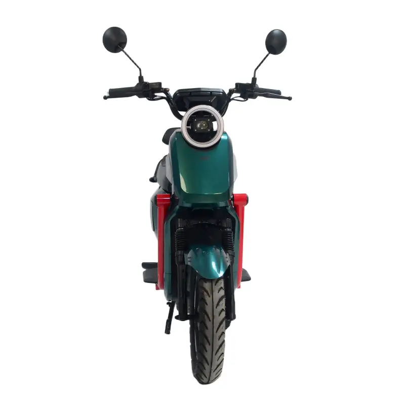 China 350W/500W Electric Bike for Adults 48V Lead Acid Battery Two Seat LED Halo Headlight City Ebike Scooter with Pedal — image 7