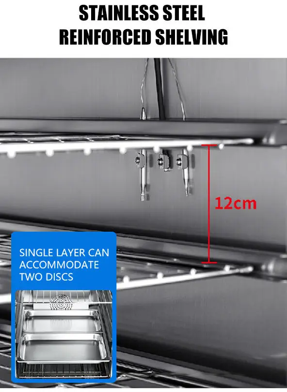 Stainless Steel Commercial Kitchen Equipment 4 Layer Mobile Food Warmer Cart Heated Holding Cabinet in Banquet — image 5