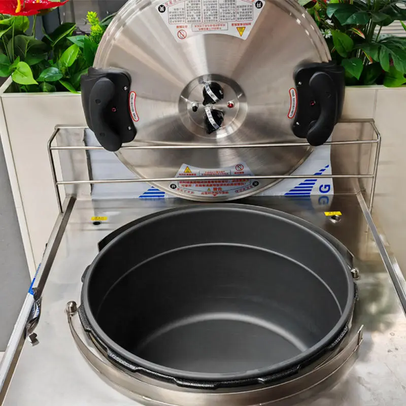 40 Quart 40 Litre Commercial Electric Pressure Cooker Big Size Pot Adjustable Pressure Setting Stainless Steel Cabinet Type — image 3