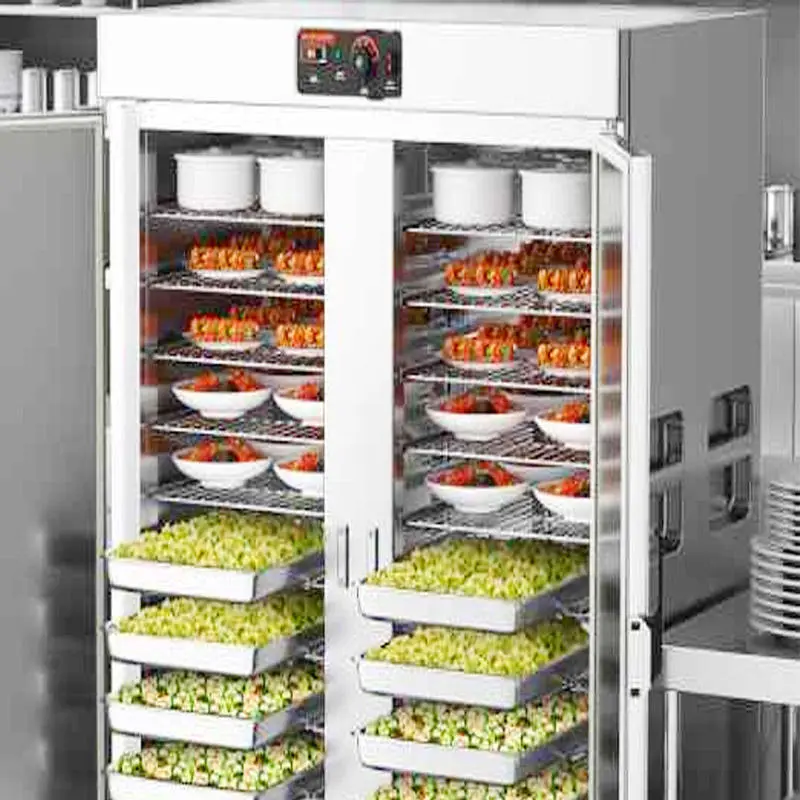 Hotel Banquet Halls 22 Layer Mobile Food Warmer Cart Glass Door Stainless Steel Electric Food Holding Cabinet Heating Cart — image 5