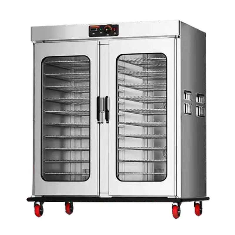 Hotel Banquet Halls 22 Layer Mobile Food Warmer Cart Glass Door Stainless Steel Electric Food Holding Cabinet Heating Cart — image 6