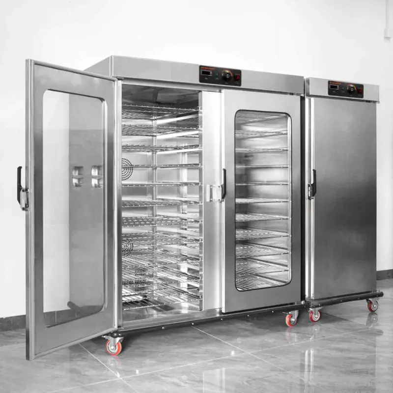 Hotel Banquet Halls 22 Layer Mobile Food Warmer Cart Glass Door Stainless Steel Electric Food Holding Cabinet Heating Cart — image 7