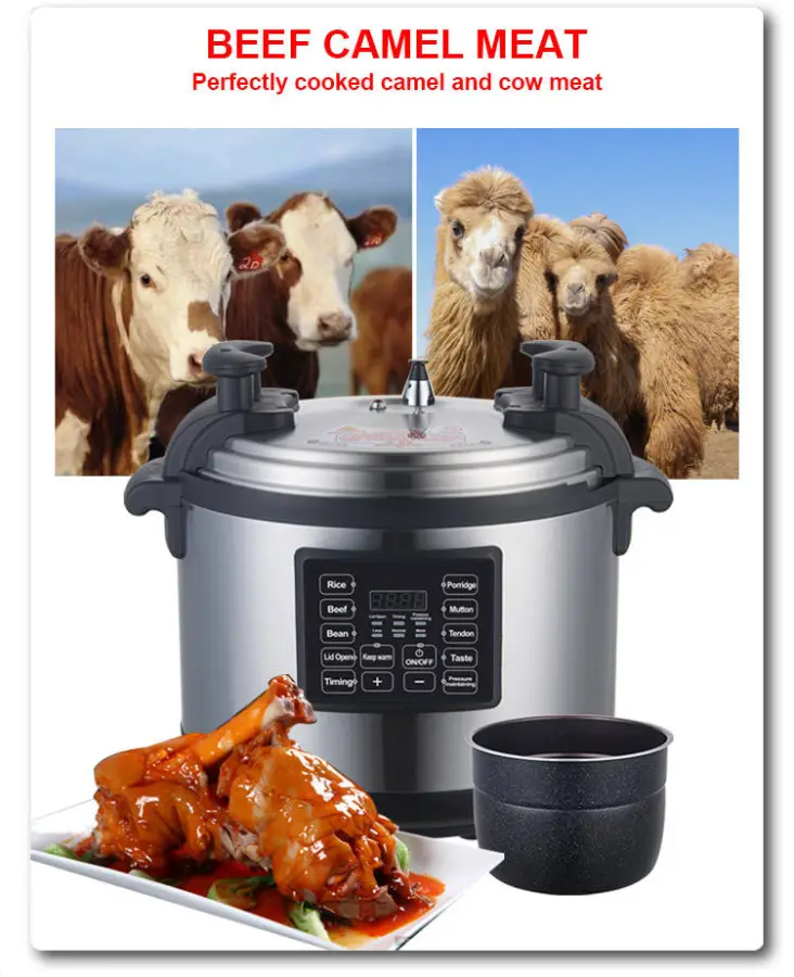 Commercial Kitchen Equipment 50 Litre Electric Pressure Cooker Stainless Steel Multiple Functions Smart Cooking Pot Hotel School — image 5