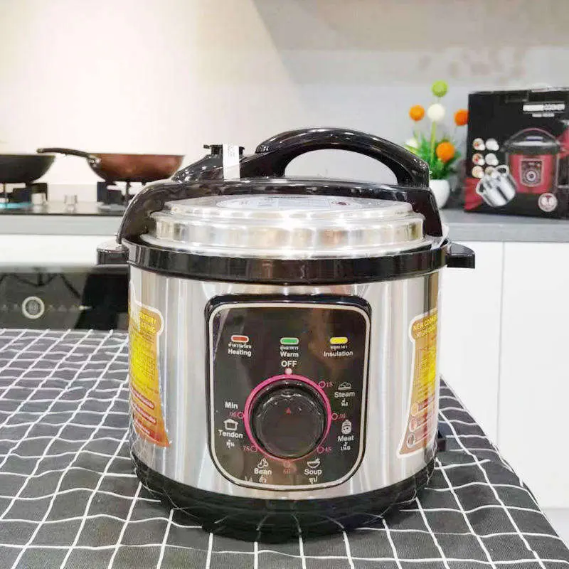 Household Use Kitchen Cooking 4L 800W Stainless Steel Multi-Function 6-in-1 Electric Pressure Cooker for Car — view 6