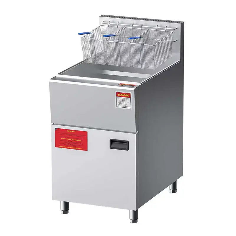 37L~44L Double Tank Stainless Steel Natural Gas Deep Fryer Machine Adjustable Temperature Control 37KW-37.5KW Power Commercial — image 5