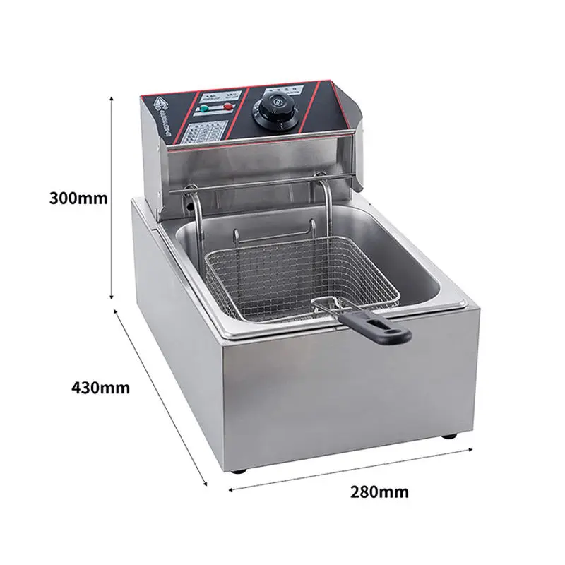 Gosonic Aer Stainless Steel 6L Portable Electric Fryer with Adjustable Thermostat Control Overheat Protection for Househ — view 4