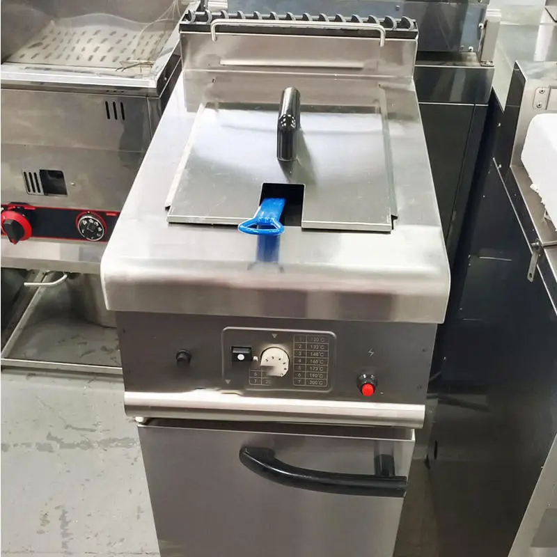 Commercial 18L Stainless Steel Gas Deep Fryer with Adjustable Temperature Control 1600W for French Fries & Fried Chicken — view 2