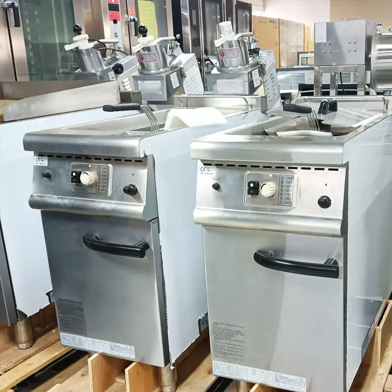 Commercial 18L Stainless Steel Gas Deep Fryer with Adjustable Temperature Control 1600W for French Fries & Fried Chicken — view 4